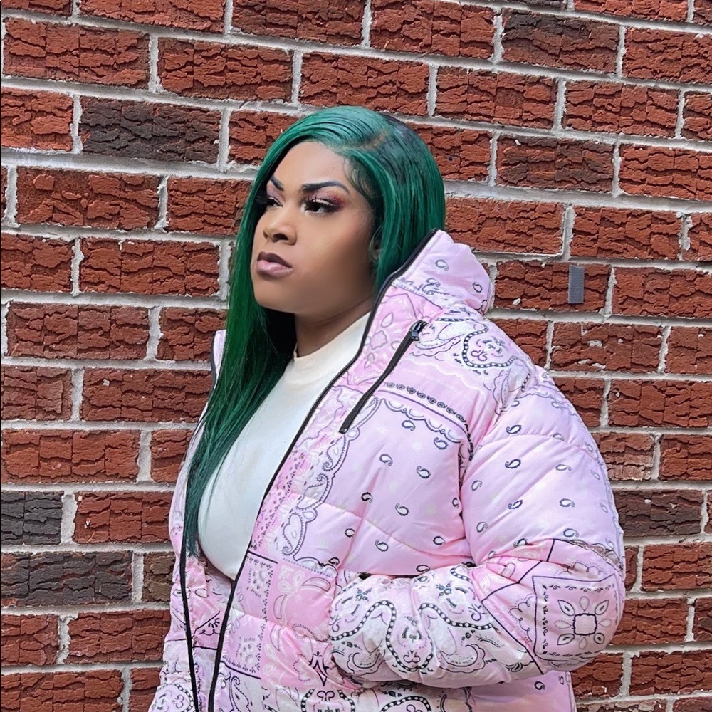 FOREVER21 Pink paisley/ bandana print jacket